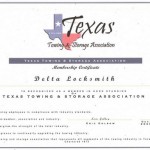 TTSA Member Certificate